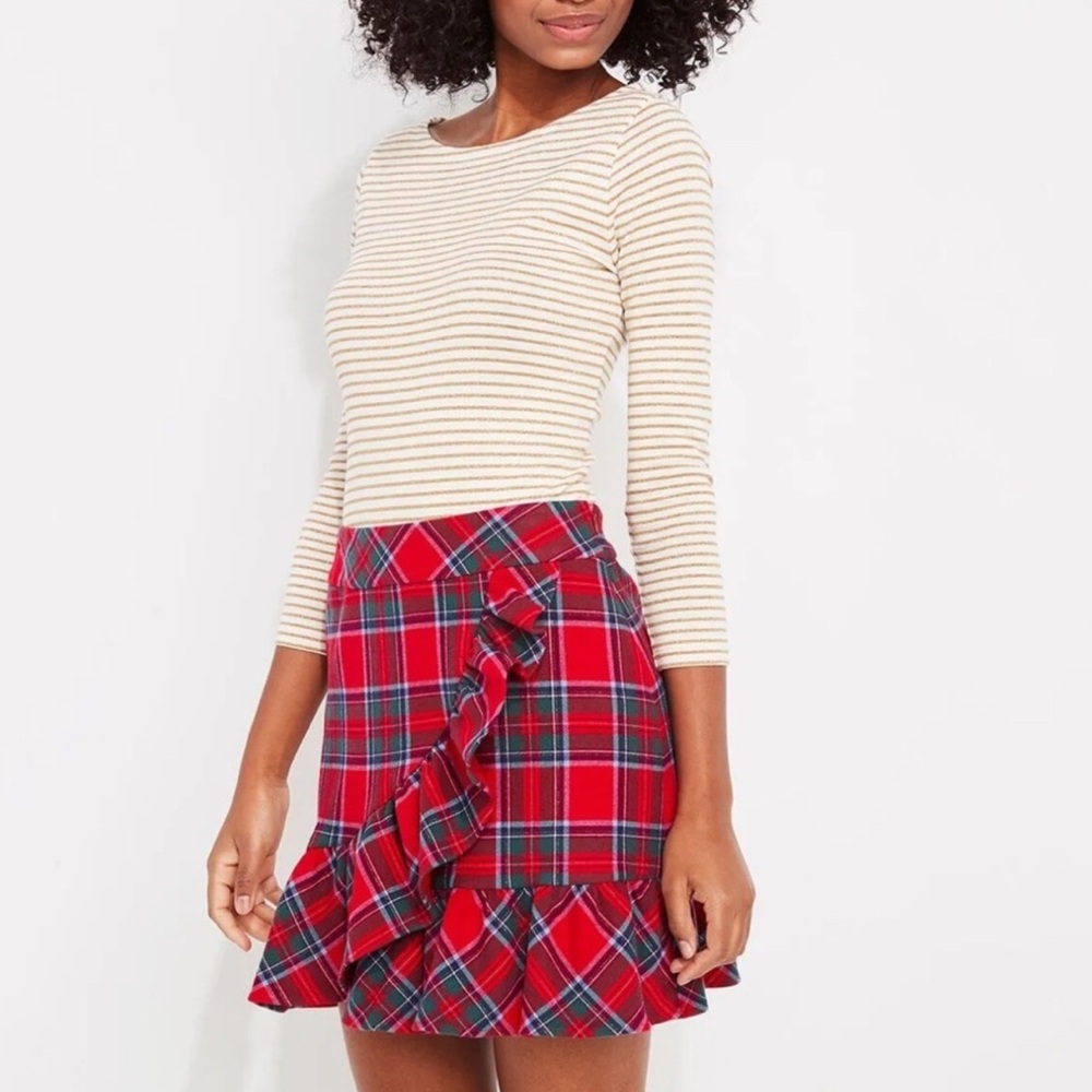 NWT Vineyard Vines Red Plaid Nantucket Skirt